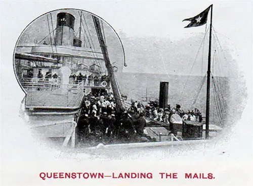 Landing the Mails at Queenstown (Cobh) circa 1907.