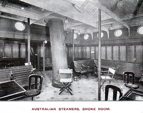 Smoking Room on Australian Steamers.