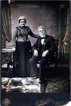 Isaac and Mary Hardy on their Golden Wedding Anniversary, 1902.
