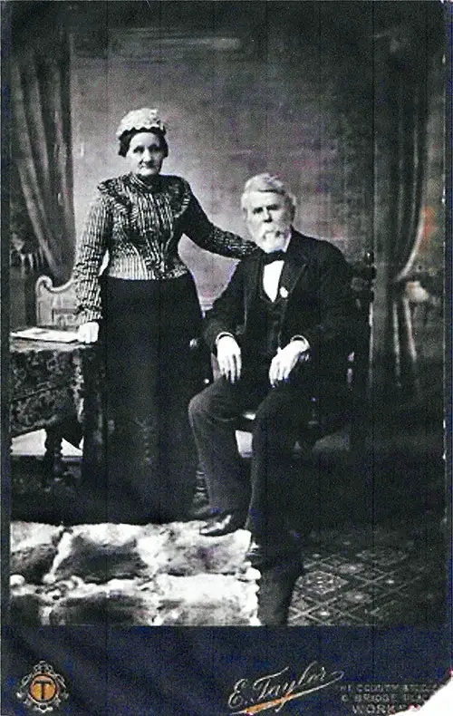 Isaac and Mary Hardy on their Golden Wedding Anniversary, 1902.