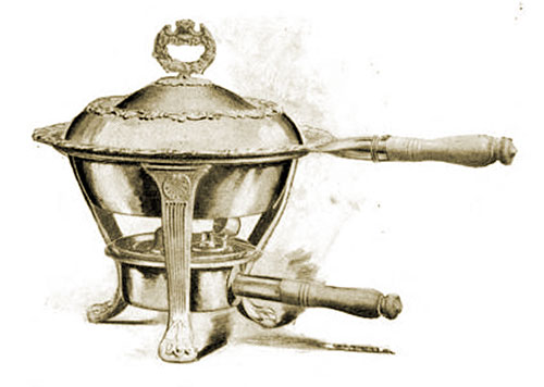 Plated Chafing Dish No. 0560. Capacity: Four Half Pints.