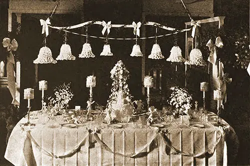 Wedding Breakfast Table, Completely Decorated.