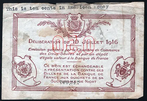 Cinquante Centimes 0.50 Back Side