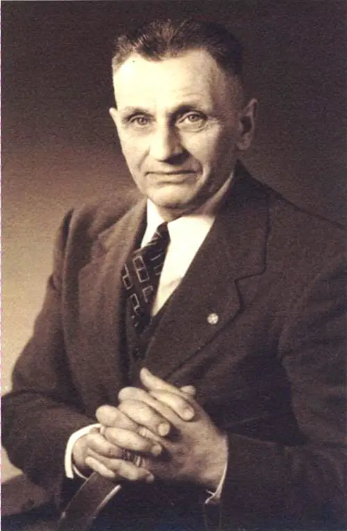 Ludvig Gjenvick at his Retirement in 1957.