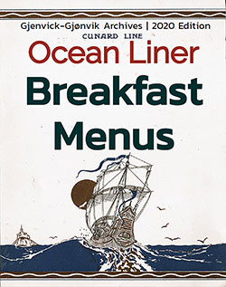 Vintage Ocean Liner Breakfast Menus - 2020 Edition
