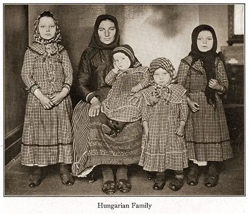 Hungarian Family at Ellis Island.