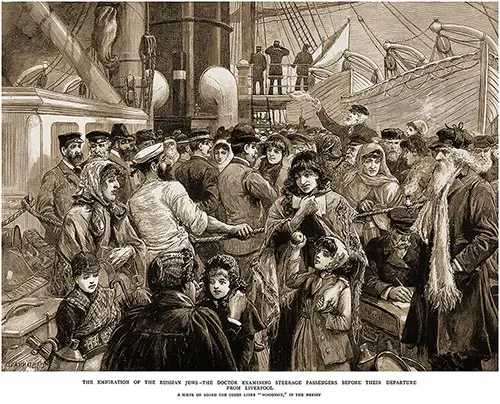 Doctor Examining Steerage Passengers Before Their Departure from Liverpool.