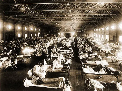Emergency Military Hospital During the Influenza Epidemic Circa 1919.
