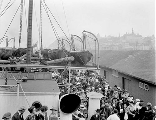 Immigrants In Quebec Harbor