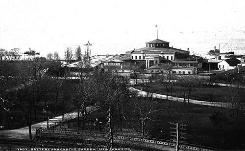 Battery and Castle Garden, New York City, circa 1892.