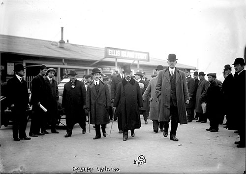 Cipriano Castro, Ex-President of Venezuela, Landing at Ellis Island on 10 January 1913.