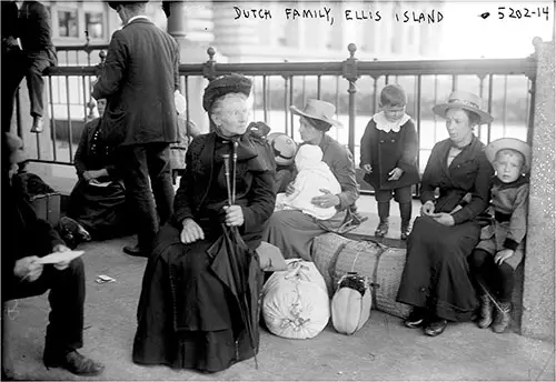 Dutch Family at Ellis Island circa 1915. George Grantham Bain Collection. Library of Congress # 2014710706.