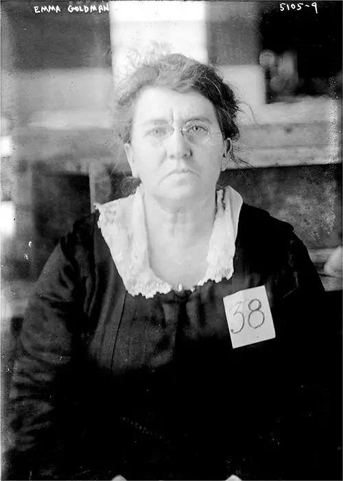 Anarchist Activist Emma Goldman (1869-1940), Probably Right Before She Was Deported From the United States.