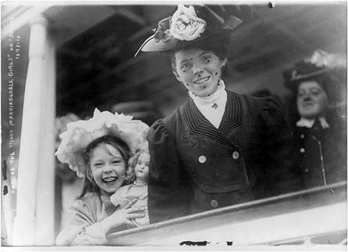 One of the 1,000 Marriageable Girls on the RMS Baltic Destined for Ellis Island. 1907