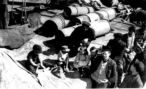 Steerage Children at Play on the Deck of the SS Frederich Der Grosse circa 1910.