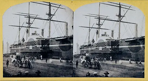 Photographs Show the Great Eastern Docked at Harbor in New York