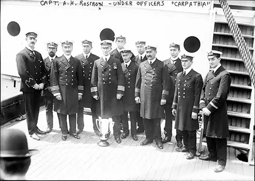 Captain Rostron and Under Officers of the Carpathia