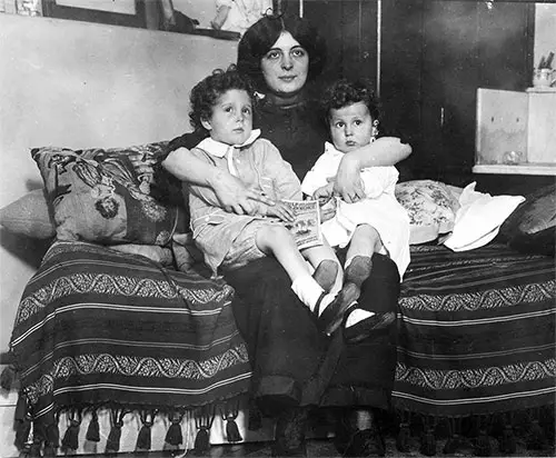 Louis and Michel Navratil, of Nice, France, on Their Mother's Lap c1912