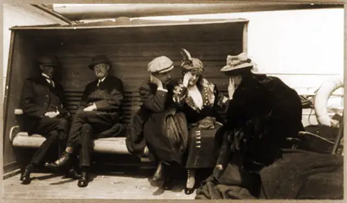 Rescued Titanic Passengers Aboard the Carpathia, 1912.