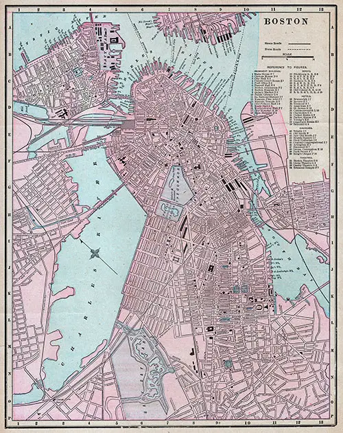 Map of Boston Harbor, 1899
