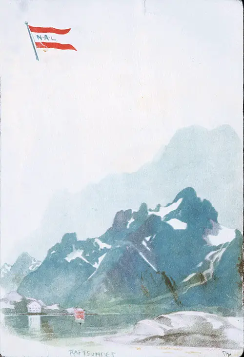 Front Cover, SS Bergensfjord Daily Menu - 4 September 1936