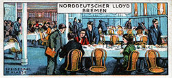 Daily Menu Illustrations from Norddeutscher Lloyd Bremen