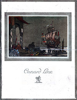 Front Cover, RMS Berengaria Dinner Menu - 17 July 1929