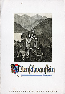 Front Cover, SS Bremen Dinner Menu - 28 July 1937