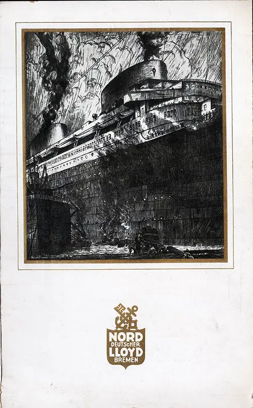Front Cover, SS Europa Dinner Menu - 15 June 1932