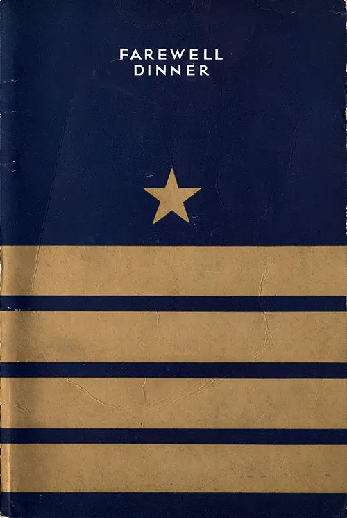 Menu Cover, Farewell Dinner Menu & Musical Program, SS George Washington, USL 1931