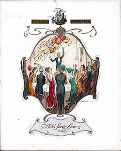 Front Cover, SS Georgic Farewell Dinner Bill of Fare 20 April 1935