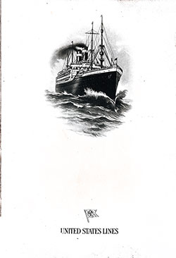 Front Cover, SS President Arthur Dinner Menu - 23 October 1923