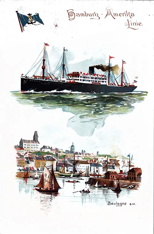 Cover from a 1905 SS Pretoria Dinner Menu.
