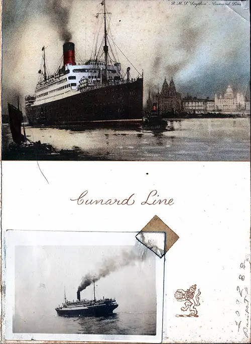 Front Cover, RMS Scythia Dinner Menu - 20 May 1930