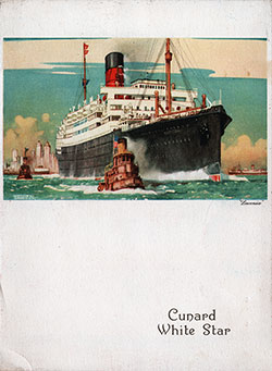 Kosher Luncheon Menu, RMS Aquitania, Cunard Line, 8 July 1936 
