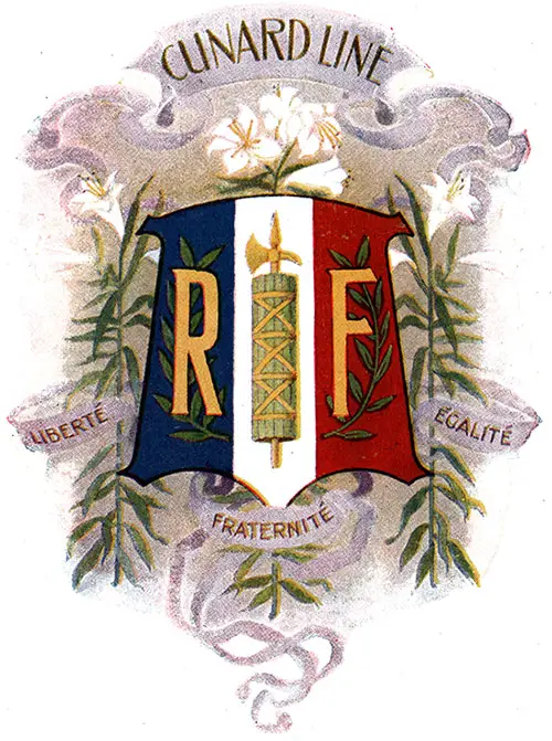 Cunard Line Republic of France Emblem.