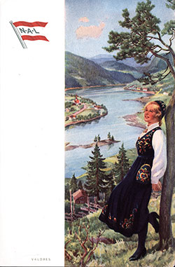 Front Cover, SS Bergensfjord Luncheon Bill of Fare - 10 September 1938