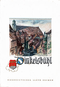 GGA Image ID # 1dd6781cd1 Front Cover, SS Bremen Luncheon Menu - 31 July 1937
