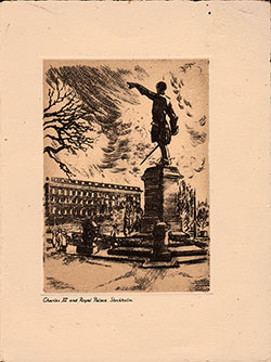 Front Cover, SS Drottningholm Luncheon Bill of Fare 27 May 1946
