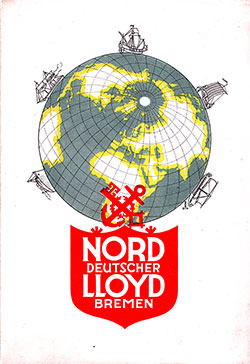 GGA Image ID # 13002c0bee Front Cover, Luncheon Menu, on the SS Stuttgart of the Norddeutscher Lloyd/North Georgia Lloyd, Thursday, 12 June 1930.