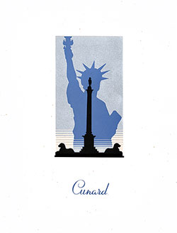 Front Cover, RMS Queen Mary Luncheon Menu - 11 June 1953