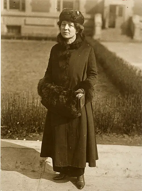 Woman Attorney for Banished "Reds," at Ellis Island.