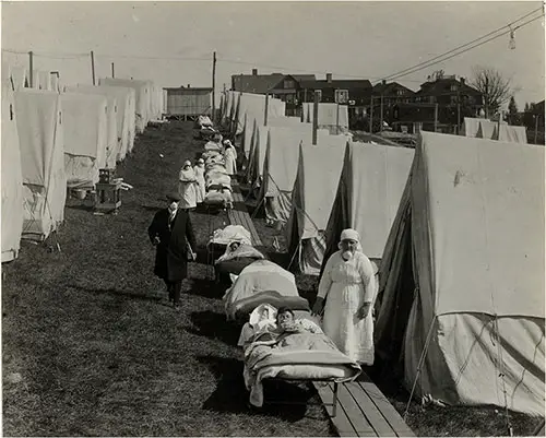 Emergency Hospital, Brookline, Massachusetts, to Care for Influenza Cases Circa October 1918.