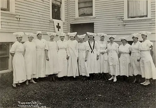 Nurses at the Red Cross Hospital During the Influenza Epidemic, Eureka, California 1919