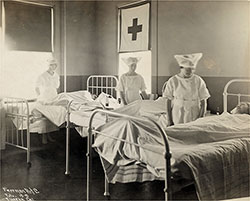 Volunteer Nurses at the Red Cross Hospital in Eureka, California During the Influenza Epidemic, circa 1918-1919.