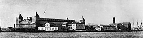 Original Building at Ellis Island Immigrant Station, 1 January 1892.