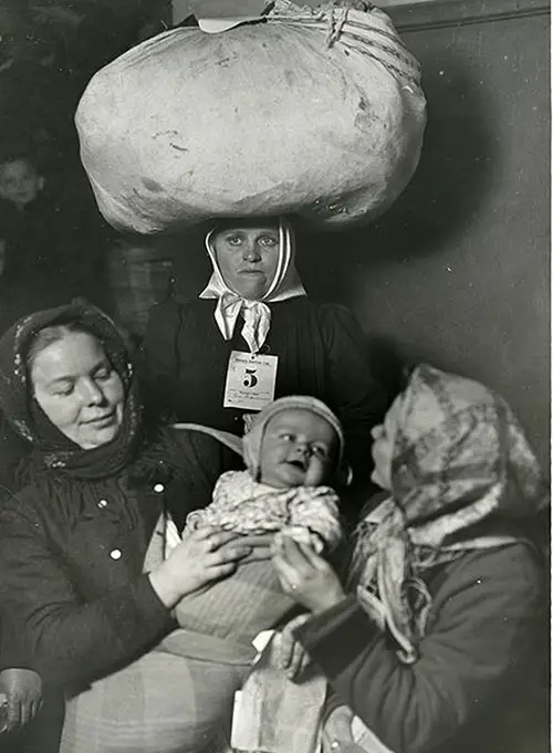 Slavic Mothers Newly Arrived at Ellis Island, 1905.