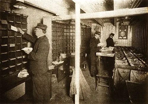 The Sea Post Office on the Oceanic circa 1910.