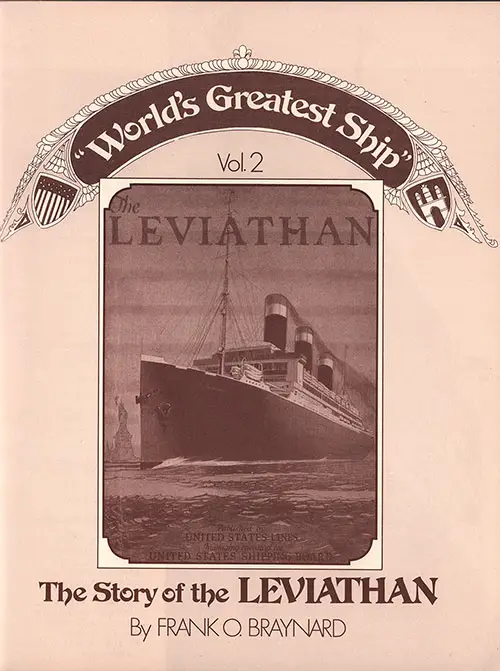 Title Page, The Story of the Leviathan by Frank O. Braynard, Volume 2 of the World's Greatest Ship.