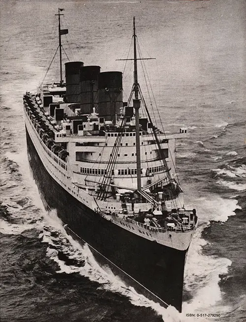 Back Cover, Queen Mary, The Cunard White Star Quadruple-Screw Liner, Ocean Liners of the Past Reprint from The Shipbuilder & Marine Engine-Builder First Published in 1936.
